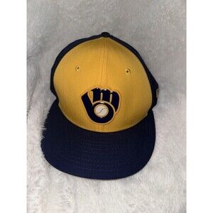 Milwaukee Brewers MLB Baseball New Era 59Fifty Fitted Team Hat Cap 6 3/4